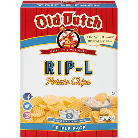 Old Dutch Rip L Potato Chips 15 Oz