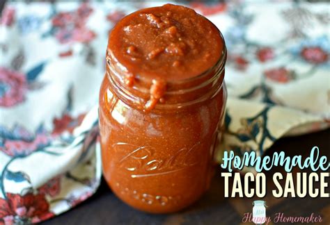 Homemade Taco Sauce - Mrs Happy Homemaker