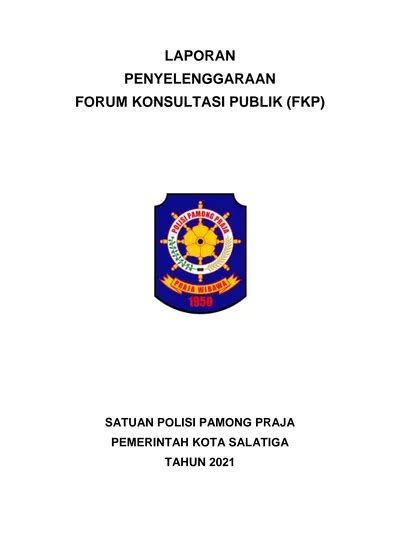 Laporan Penyelenggaraan Forum Konsultasi Publik Fkp