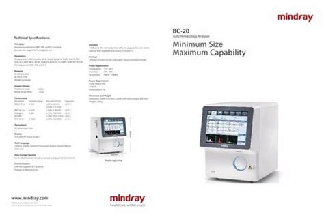 Mindray Fully Automatic Cell Counter Machine At Rs In Jalandhar