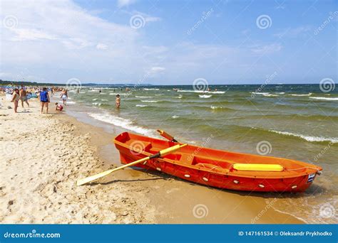 Morze Bałtyckie Plaża Na Usedom Wyspie W Swinoujscie Polska Obraz