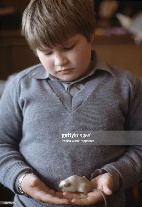 A young boy with his pet fancy mouse at the Open Show of the Fancy ...