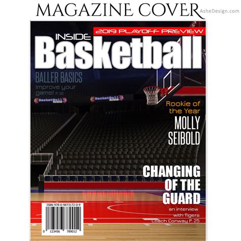 Sports Magazine Cover 8x10 Inside Basketball Ashedesign