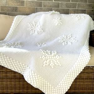 Christmas Crochet Blanket Pattern Snowflakes Let It Snow Winter Crochet ...