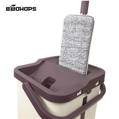 New Hard Floor Lazy Mop Bucket Magic Cleaner Rotate Self Wringing Squeeze Double Sided Swab Rags