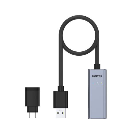 USB 3.0 to Gigabit Ethernet Adapter with USB-C Adapter