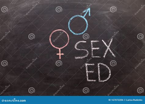 Pizarra Escolar Con Texto Sex Ed Foto De Archivo Imagen De Sexualidad Profesor 167072206