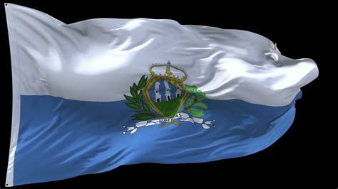 San Marino Flag Waving Green Screen Chroma Matte Youtube