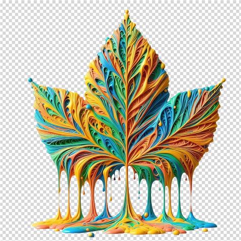 Premium PSD A Maple Leaf With The Word Autumn On It