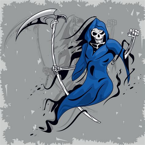 blue grim reaper 10429355 Vector Art at Vecteezy