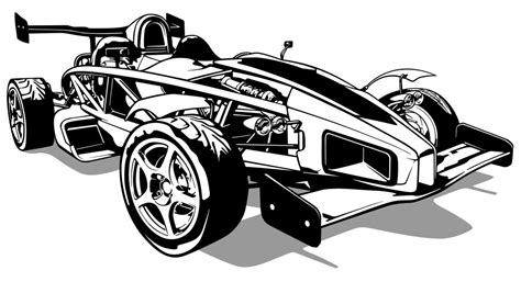 Black and White Racing Cars Clipart Vector Images (over 1,200)