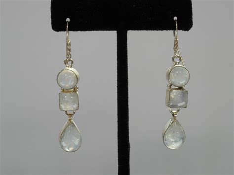 Moonstone Earring Set 3 Moonstone Earrings Earring Set Moonstone