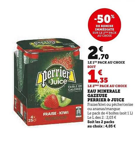 Promo Eau Min Rale Gazeuse Perrier Juice Chez Super U Icatalogue Fr