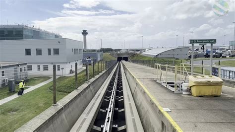 London Stansted Airport Track Transit System Train Front View