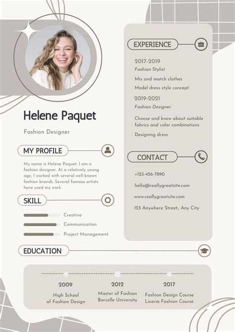 A Professional Resume Template With An Image On The Front And Back