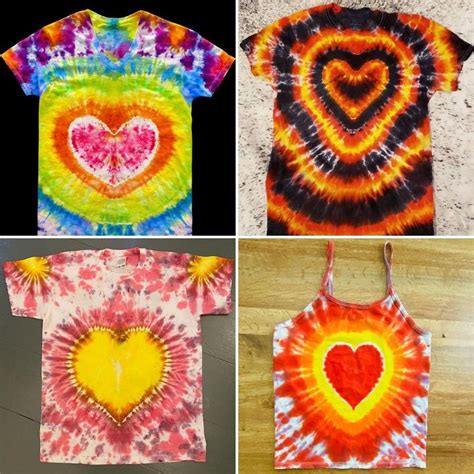 25 Heart Tie Dye Patterns How To Heart Tie Dye Shirt