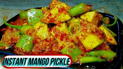 Instant Mango Pickle Recipe Aam Ka Jhatpat Achar Kairi Ka Achar Cook With Fara Youtube