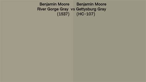 Benjamin Moore River Gorge Gray Vs Gettysburg Gray Side By Side Comparison