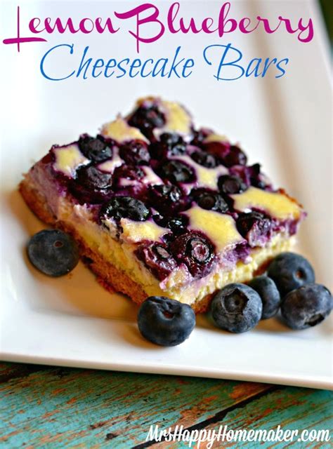 Lemon Blueberry Cheesecake Bars Mrs Happy Homemaker