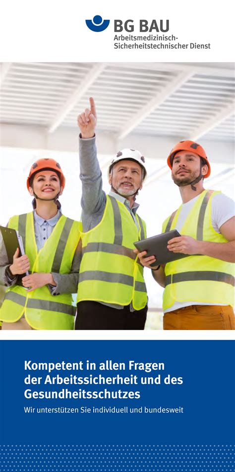 Der Arbeitsmedizinisch-Sicherheitstechnische Dienst der BG BAU stellt