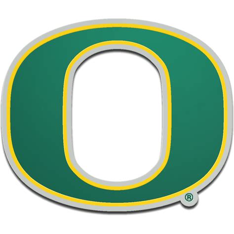 Oregon Ducks Metallic Freeform Logo Auto Emblem