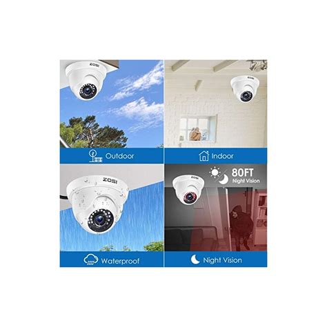 Zosi P H Home Security Camera System Mp Lite Channel