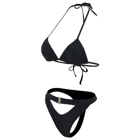 Lafata 2019 Thong Bikini Extreme Sexy Women Swimwear Buckle Swimsuit Set Buy Thong Bikini