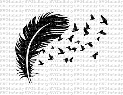 Feather And Birds Svg Feather Svg Birds Svg Transformation Etsy España