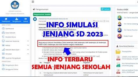 Persiapan Simulasi Anbk Jenjang Sd Dan Info Semua Jenjang Sekolah