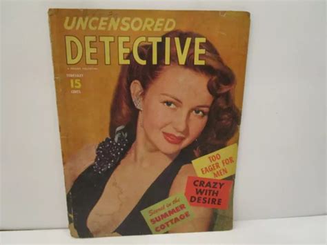 Vintage Uncensored Detective Feb 1953 Sex And True Crime Post Mortem