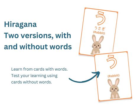 Japanese Hiragana Flashcards For Language Learners Printable Digital