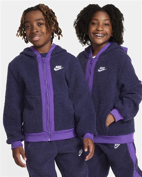 Nike Sportswear Club Fleece Older Kids Full Zip Winterized Hoodie Nike Bg