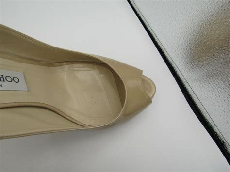 JIMMY CHOO NOVA PATENT LEATHER NUDE HEELS SIZE 41 5 1 Gem