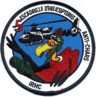 Patch de la 5e escadrille dhélicoptères antichar du 1er RHC type 1