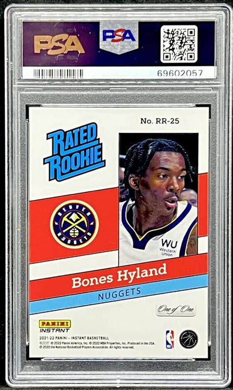 Bones Hyland Panini Instant Rc Black Retro Rated Rookie Psa