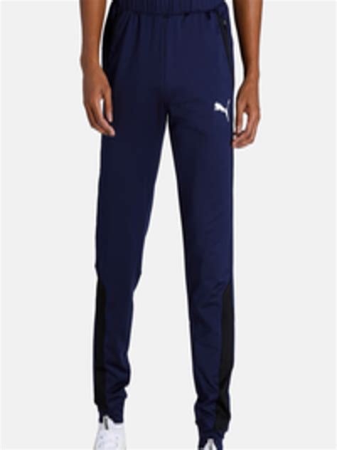 Buy Puma Men Navy Blue Solid Rtg Knit Joggers Track Pants For Men