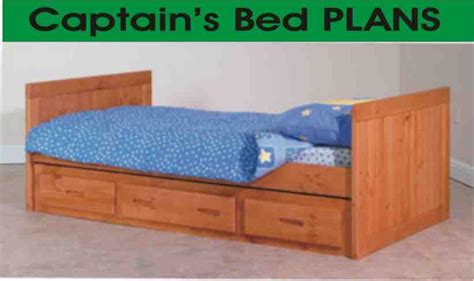 Captains Bed Plans Simple Twin Size Bed Plans Captains Bed