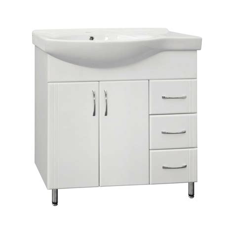 Тумба Style Line 25 (3 ящ.) под умывальник Коралл 82, правая ЛС ...