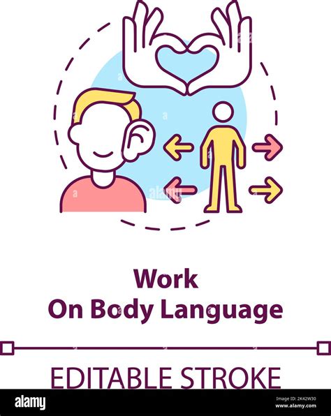 Work On Body Language Concept Icon Stock Vector Image Art Alamy