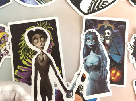 50pcs Tim Burton Stickers Packvinyl Stickerslaptop Etsy