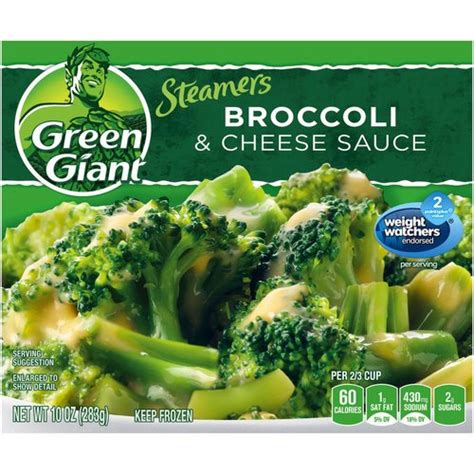 Green Giant Frozen Vegetables Steamers Broccoli And Cheese Sauce 10 Oz