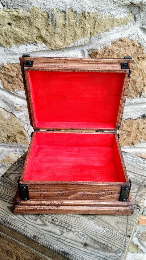 Reclaimed Wood Box Jewelry Box Keepsake Box Rustic Style Etsy