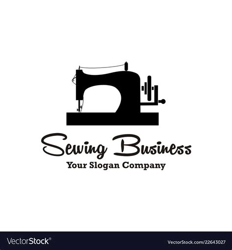 Sewing Machine Logo Royalty Free Vector Image Vectorstock