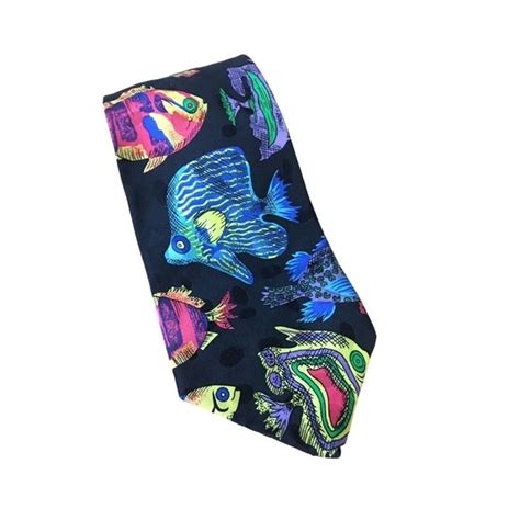 Rosetti Accessories 9s Neon Bright Tropical Fish 00 Silk Mens Tie