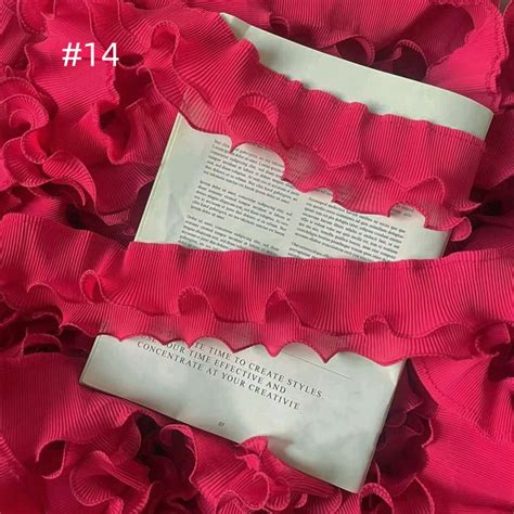 24 Colors Chiffon Ruffle Lace Trim Stretch Ruffle Lace 2 Layers