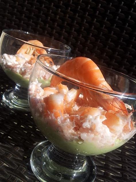 Recette De Verrines Avocat Saumon Et Crevettes