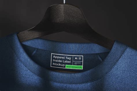 3469 服装尺码标签丝印效果PS样机 Apparel Tag Label Mockup 果觅网gooodme