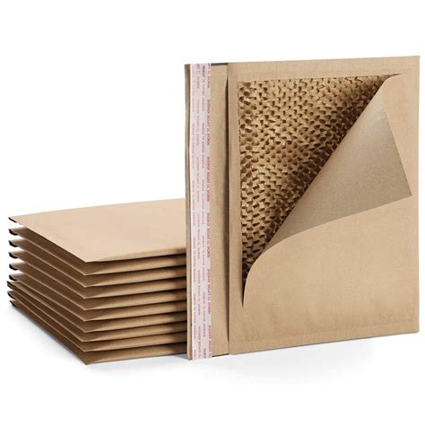 Natural Honeycomb Padded Envelopes 100 Recycled Biodegradable Kraft