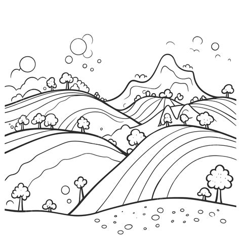 hills drawing  kids