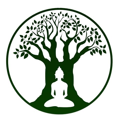 Rōhatsu Bouddha silhouette verde PNG transparents StickPNG